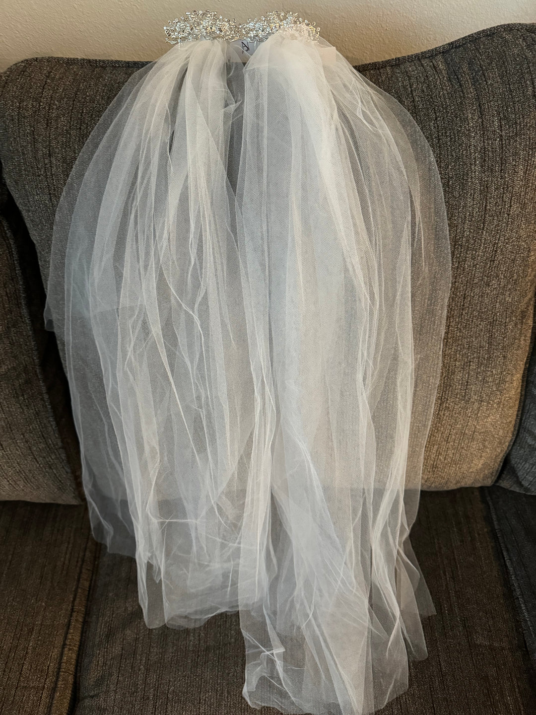 Silver Butterfly Veil