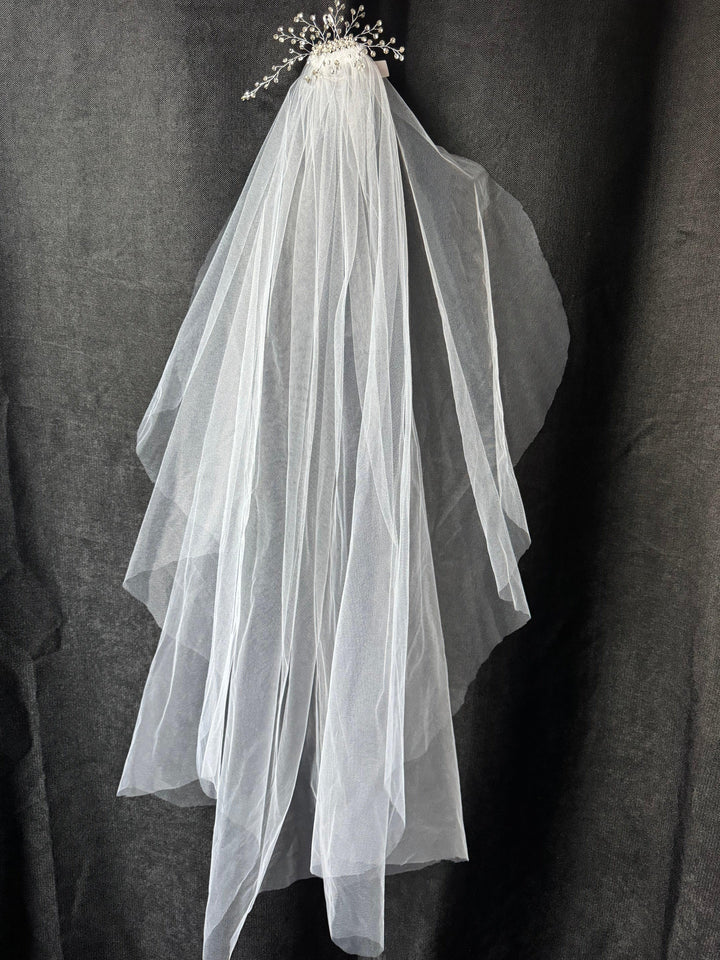 Silver Butterfly Veil