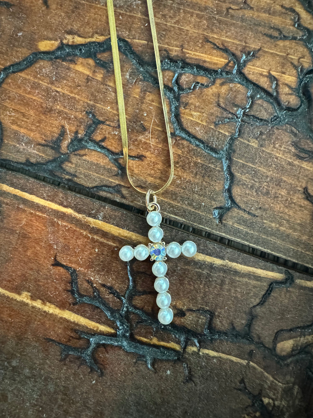 The Vine Cross Necklace